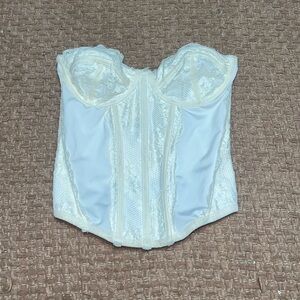 White Lace Corset Strapless